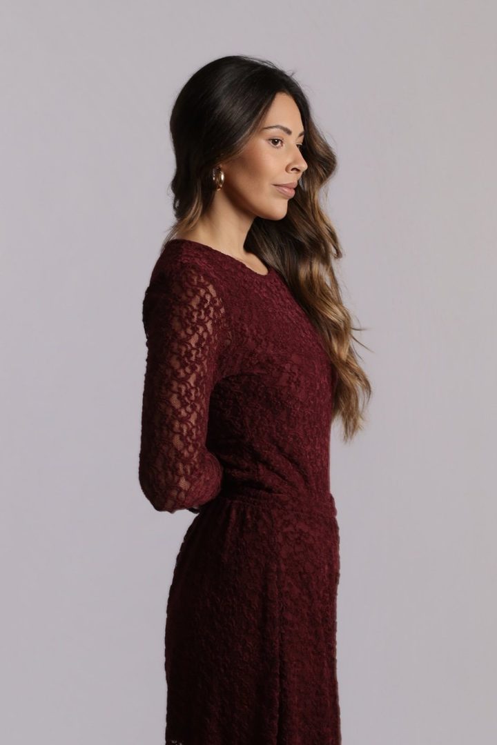 Body de renda Jasmine · Vinho