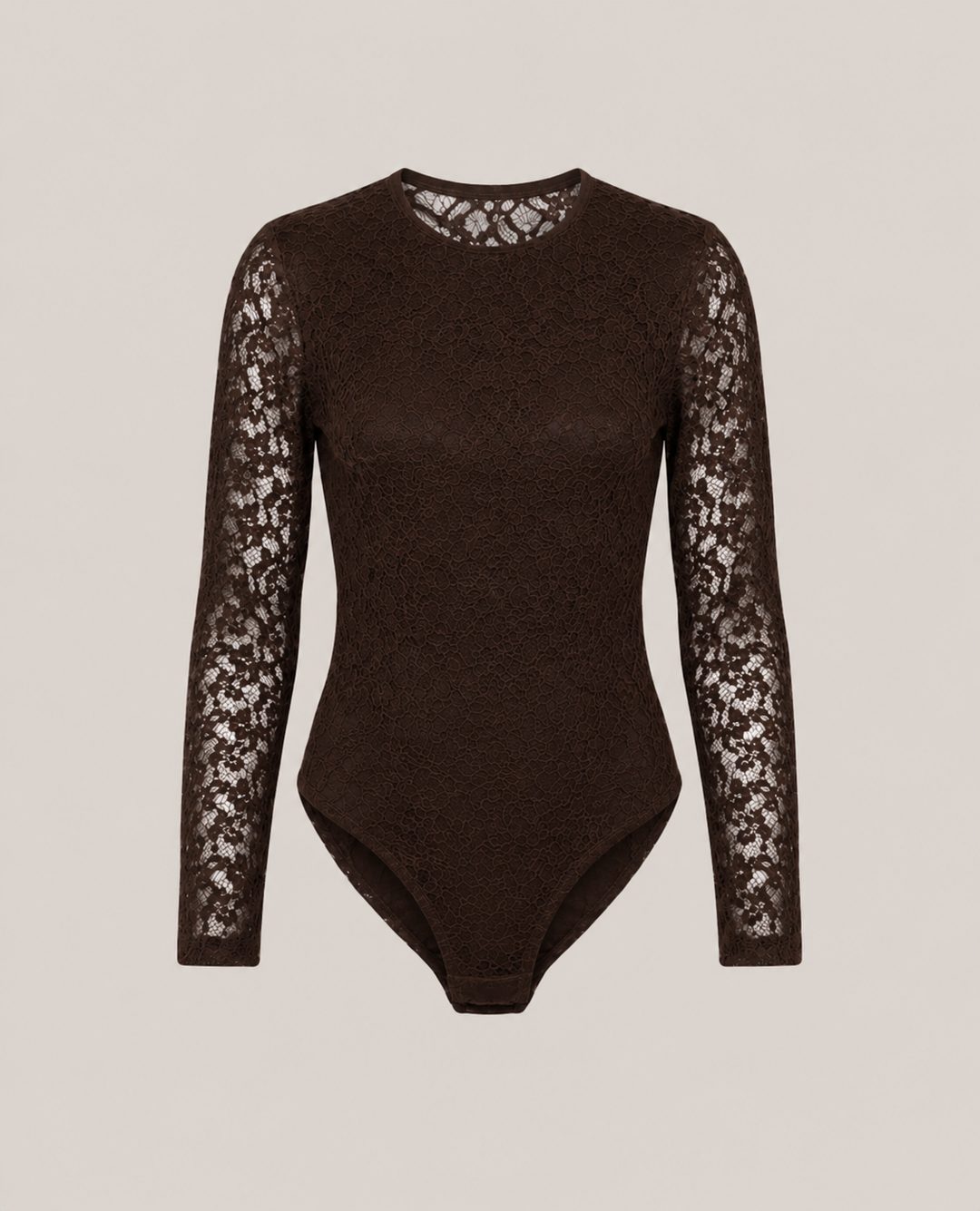 Body de renda Jasmine — marrom