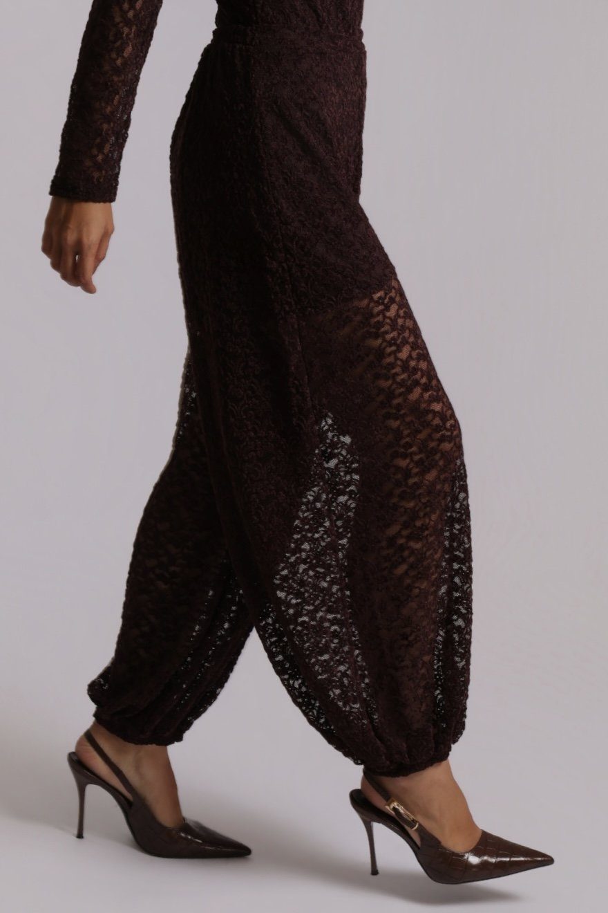 Calça Renda Jasmine — marrom