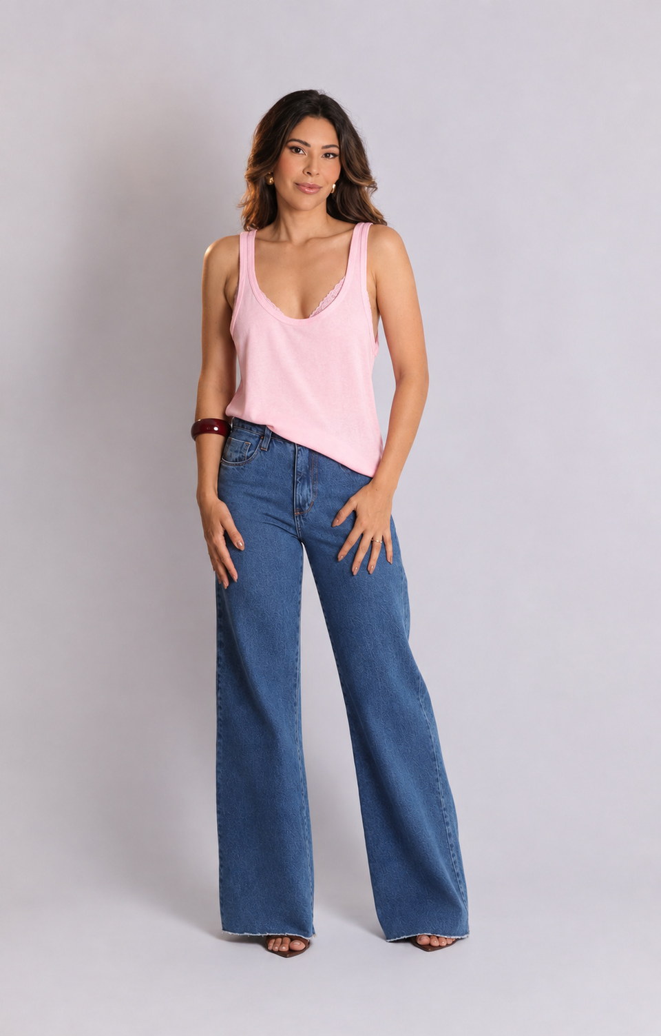 Regata básica Lalá rosa — Blusas Malê