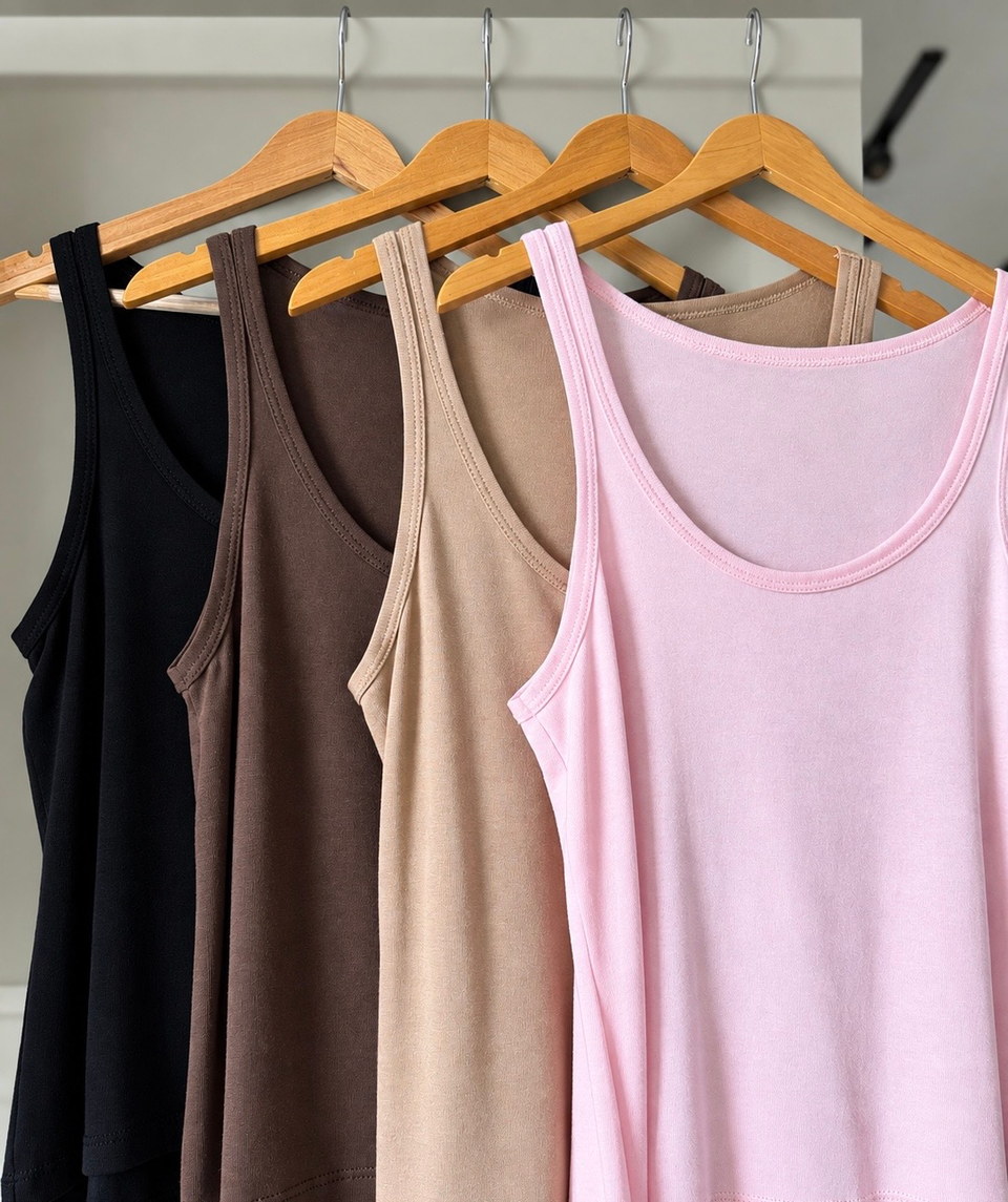 Regata básica Lalá marrom — Blusas Malê
