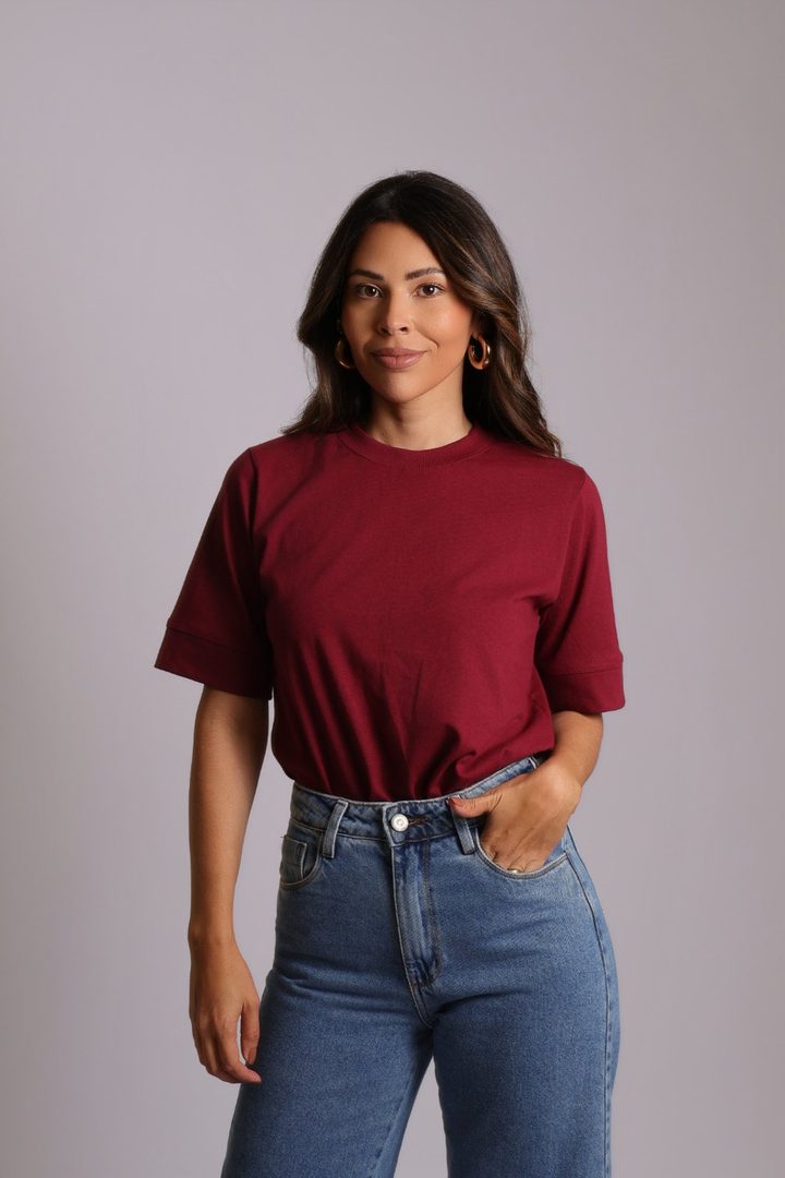 T-shirt Vivi · Bordô